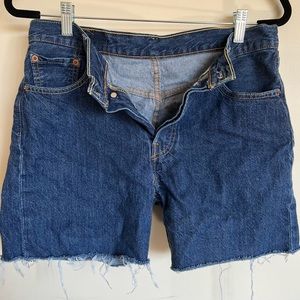 Levi’s original 501 jean shorts, button fly.